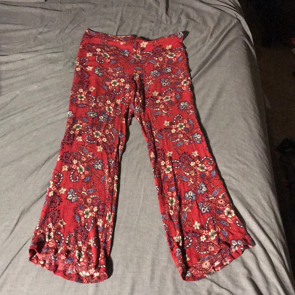 Red Floral Palazzo